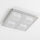 Plafonieră LED 4x5W, 230V, 3000K, 28x28 cm, crom mat