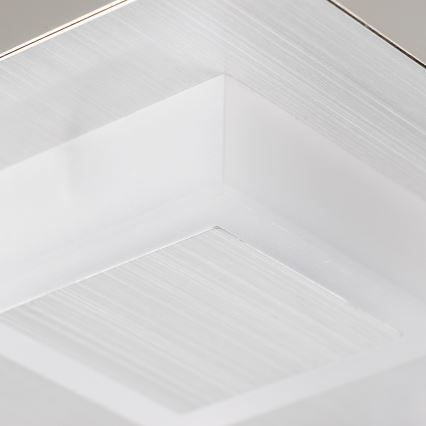 Plafonieră LED 4x5W, 230V, 3000K, 28x28 cm, crom mat