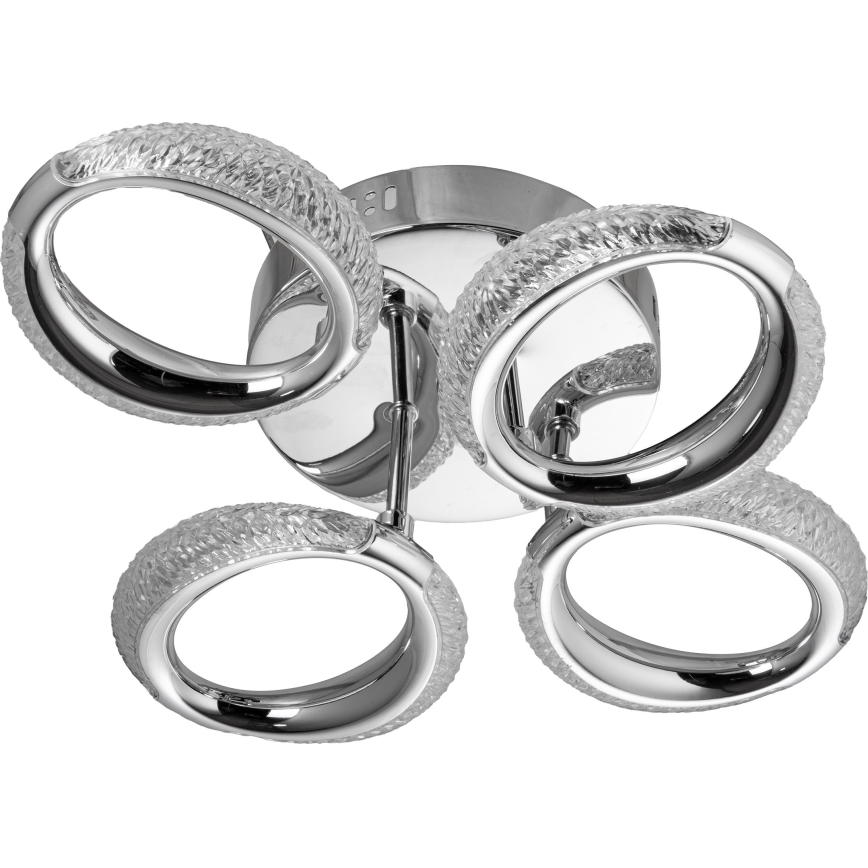 Plafonieră LED 4xLED/14W/230V 3000-5000K 37x43 cm crom lucios