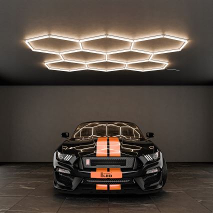 Plafonieră LED HEXAGON LED/570W/85-265V 6500K 522x298 cm CRI 90 IP54 albă