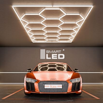 Plafonieră LED HEXAGON LED/696W/85-265V 4000K 484x243 cm CRI 90 IP44 alb
