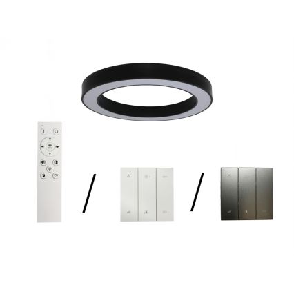 Plafonieră LED 80W/230V, 3000/4000/6500K, Ø 80 cm, negru