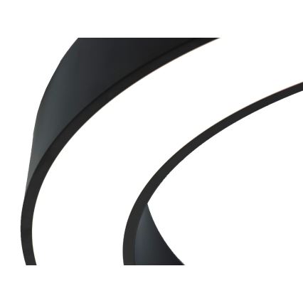 Plafonieră LED 80W/230V, 3000/4000/6500K, Ø 80 cm, negru