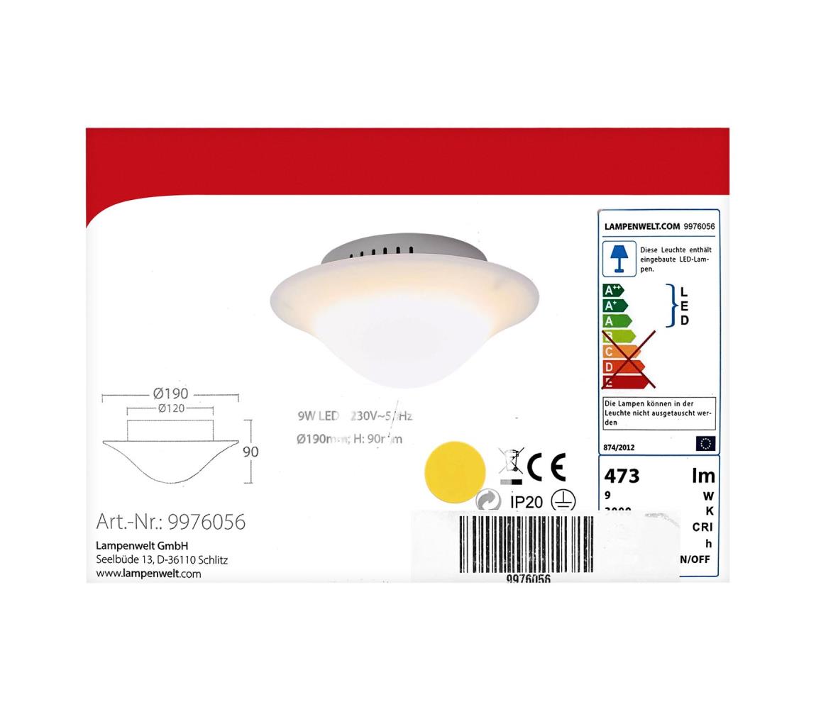 Plafonieră LED/9W/230V Lampenwelt