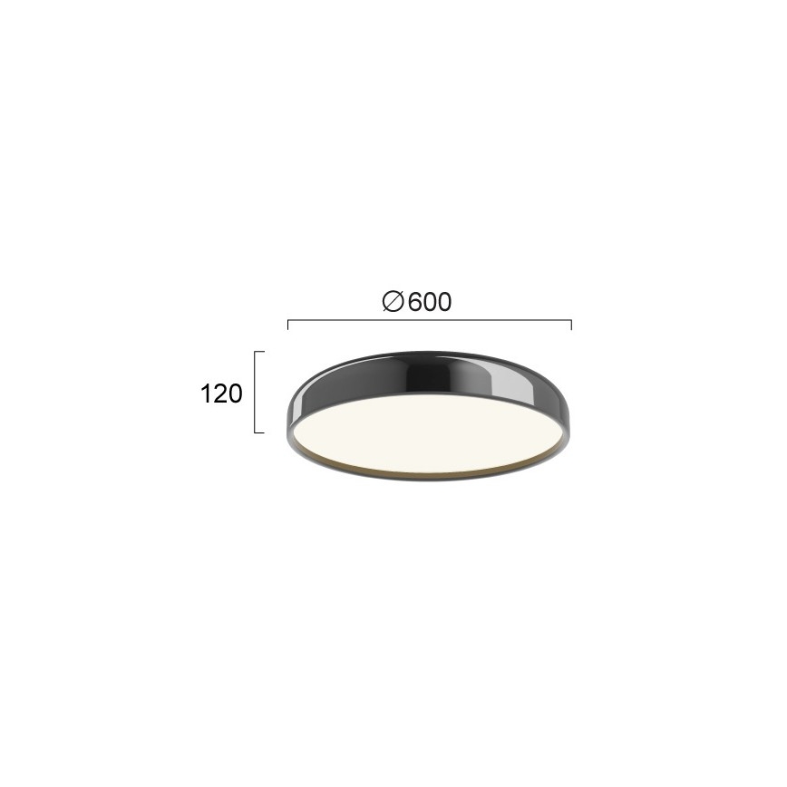 Plafonieră LED ALENSA LED/60W/230V neagră