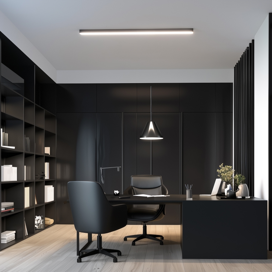 Plafonieră LED ALLDAY BASIC LED/20/30/40W/230V 2700/4000/6000K 120 cm neagră