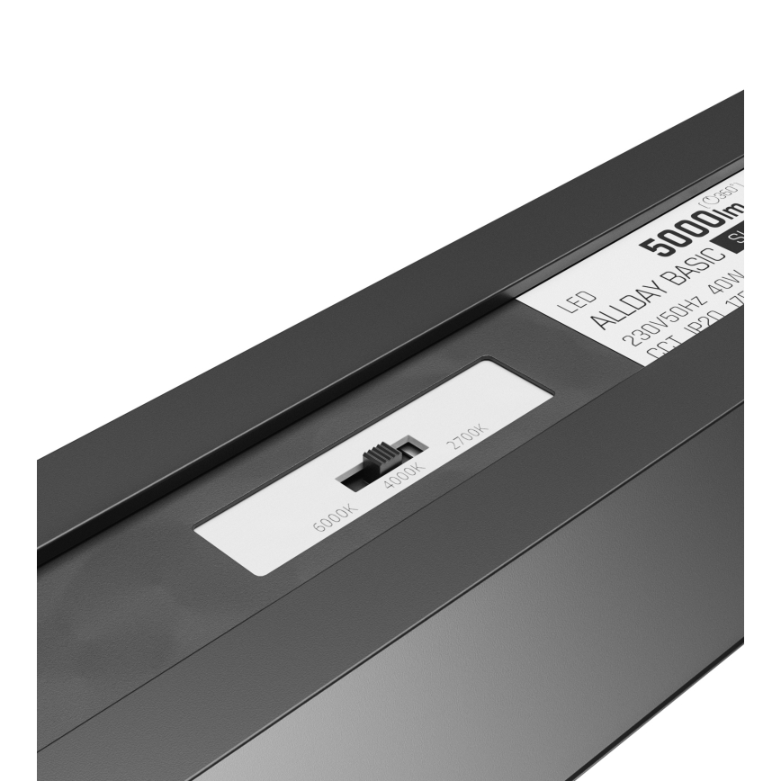 Plafonieră LED ALLDAY BASIC, 40W, 230V, 2700/4000/6000K, negru