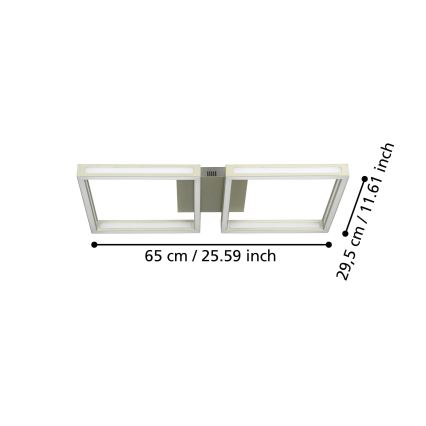 Plafonieră 2xLED/11,2W/230V crom mat Eglo