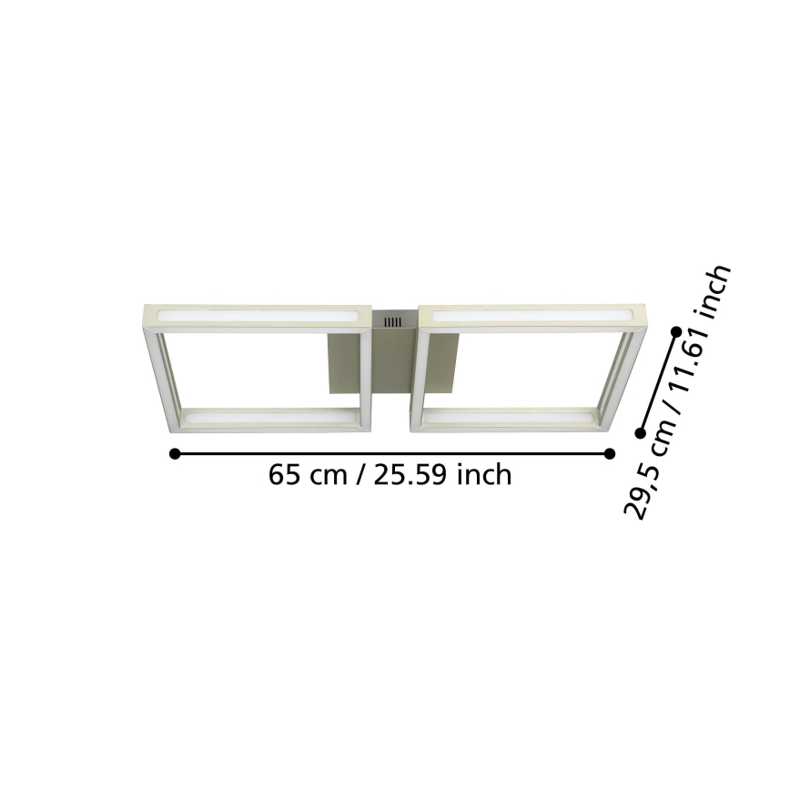 Plafonieră 2xLED/11,2W/230V crom mat Eglo