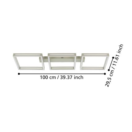 Plafonieră LED 3xLED/11,2W/230V crom mat Eglo