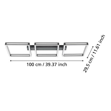 Plafonieră LED 3xLED/11,2W/230V neagră Eglo