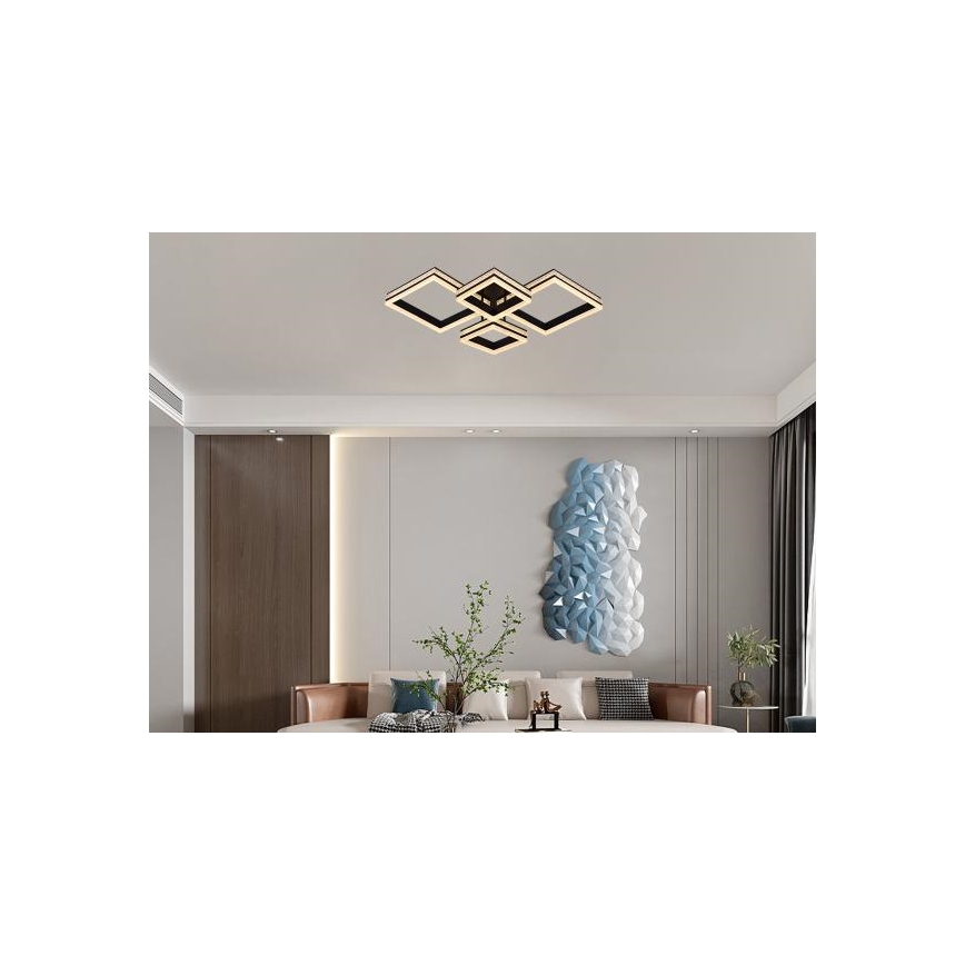 Plafonieră LED aplicată dimabilă 175W, 230V, 3000–6500K, cu telecomandă