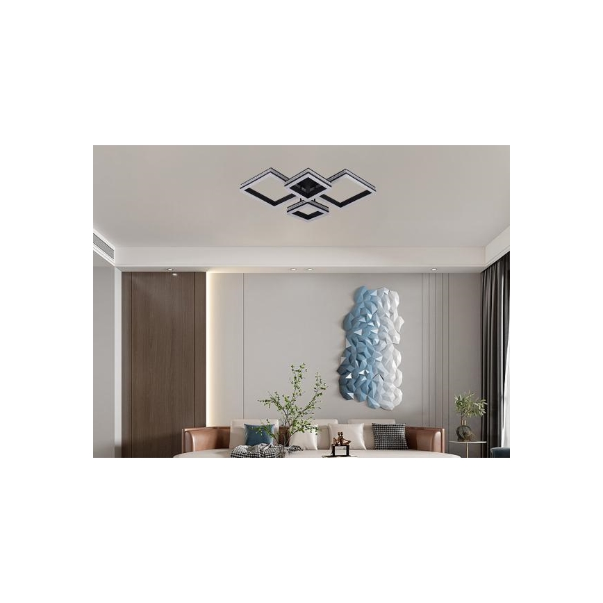 Plafonieră LED aplicată dimabilă 175W, 230V, 3000–6500K, cu telecomandă