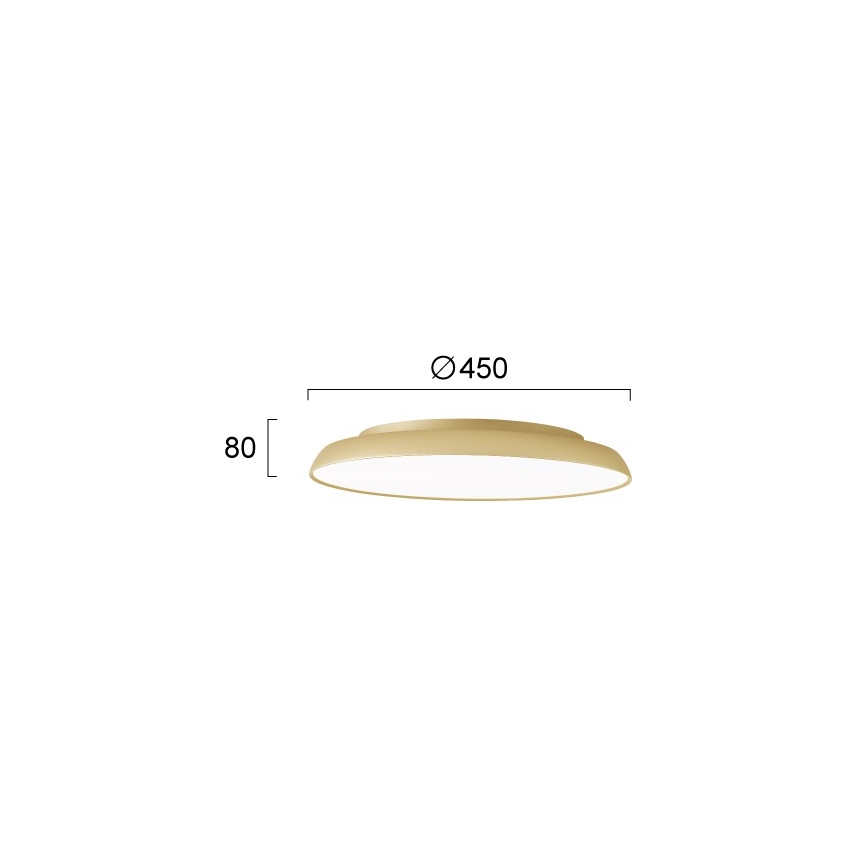 Plafonieră LED ART LED/40W/230V aurie