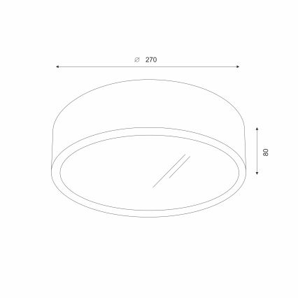 Plafonieră LED Brilagi CARVALHO 1xE27/60W/230V stejar nuc d. 27 cm