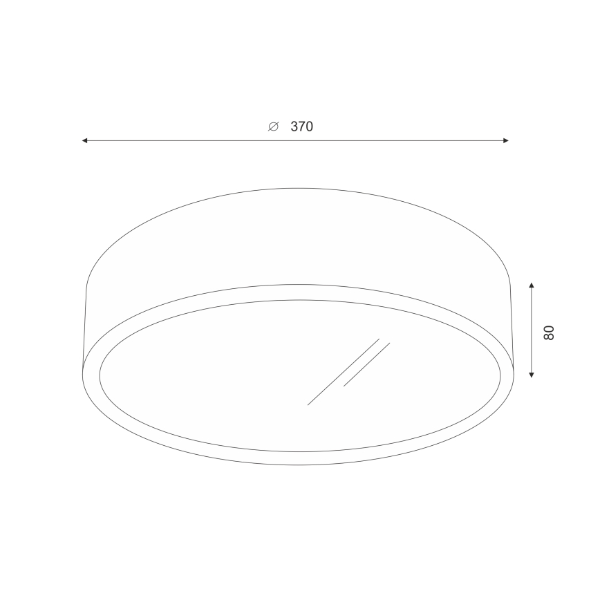 Plafonieră LED Brilagi CARVALHO 2xE27/60W/230V stejar nuc d. 37 cm