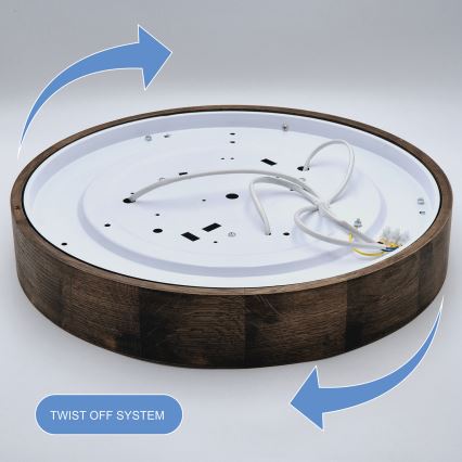 Plafonieră LED Brilagi CARVALHO 3xE27/60W/230V stejar nuc d. 47 cm