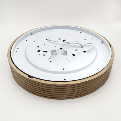 Brilagi - Plafonieră LED CARVALHO MODERN SLIM, 3xE27/60W/230V, Ø 47,5 cm, stejar