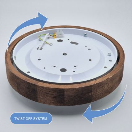 Plafonieră LED Brilagi CARVALHO SLIM 1xE27/60W/230V stejar d. 27 cm