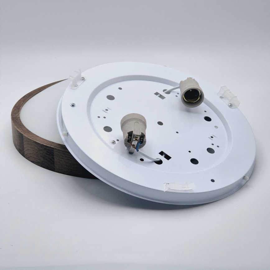 Plafonieră LED Brilagi CARVALHO SLIM 2xE27/60W/230V stejar nuc d. 37 cm