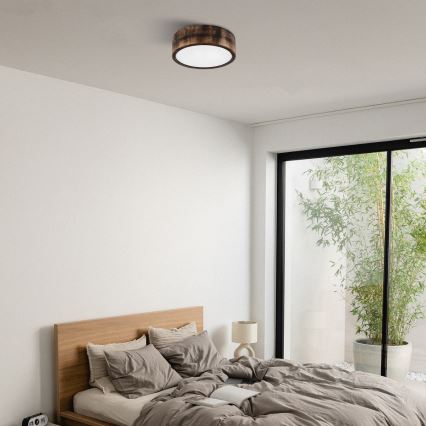 Plafonieră LED Brilagi CARVALHO SMOKEY LED/20W/230V, stejar Ø 27,5 cm