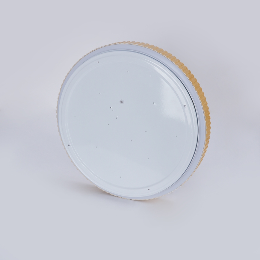 Brilagi - Plafonieră LED dimabilă CORVO LED/72W/230V 3000-6000K decor lemn Ø 50 cm + telecomandă