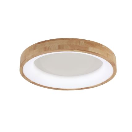 Brilagi - Plafonieră LED FALCON WOOD, 40 W, 230 V, 3000/4000/6000 K, Ø 60 cm, finisaj lemn