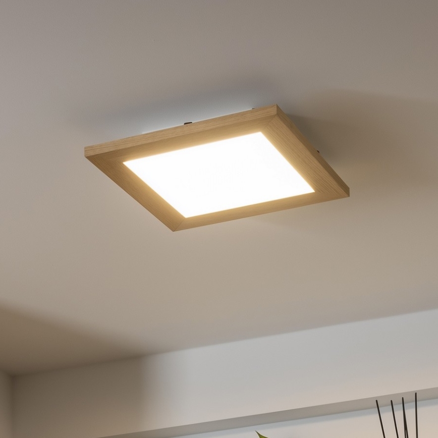 Plafonieră LED Brilagi SLIMFRAME WOOD LED/25W/230V 34x34 cm maro