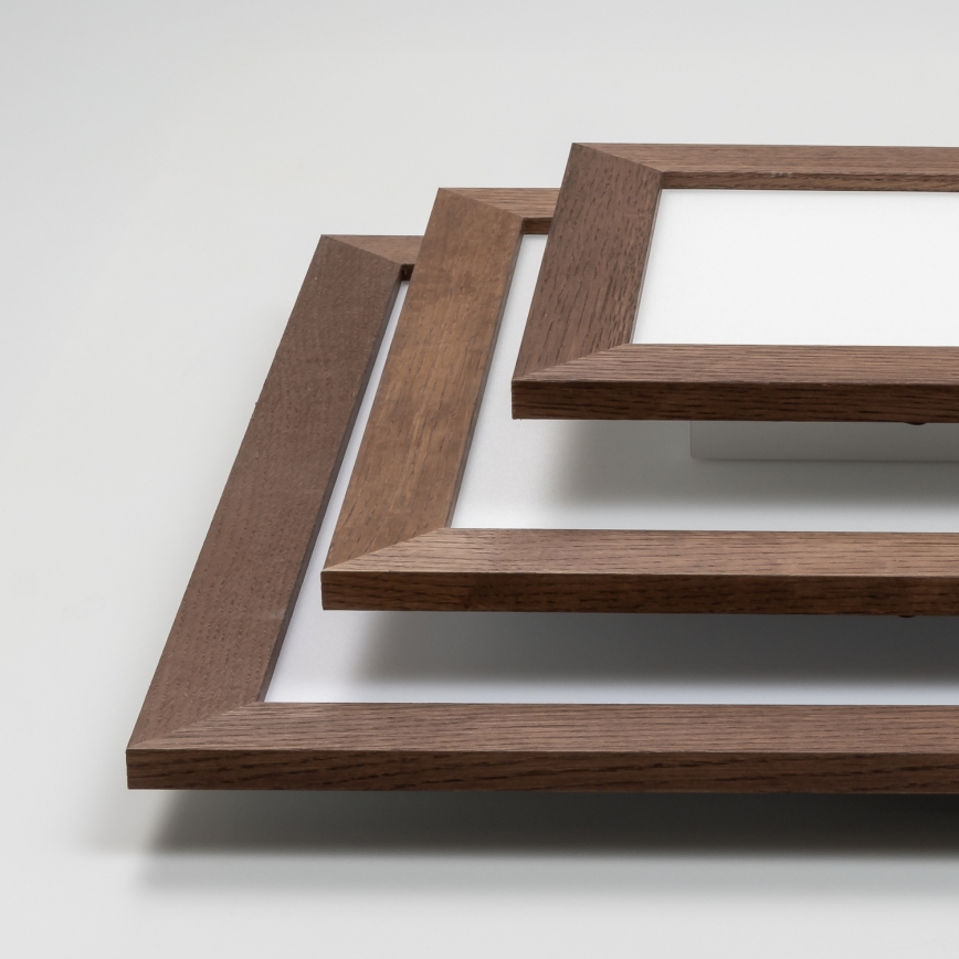 Plafonieră LED Brilagi SLIMFRAME WOOD LED/25W/230V 34x34 cm maro închis