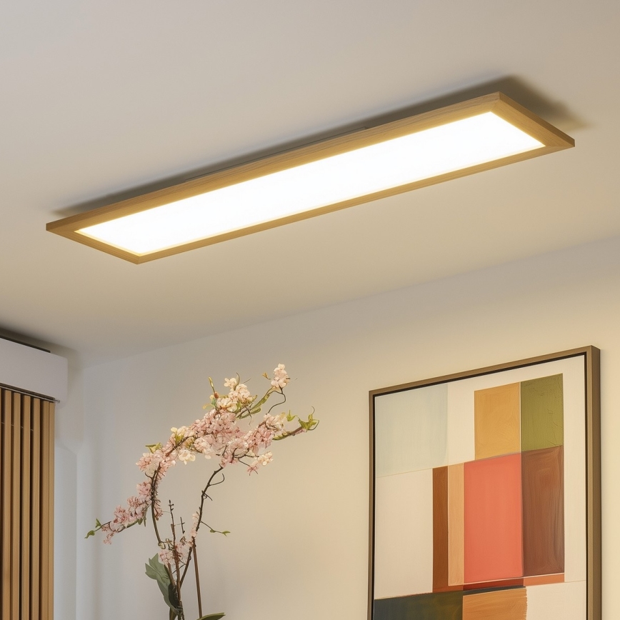 Plafonieră LED Brilagi SLIMFRAME WOOD LED/58W/230V 124x34 cm maro