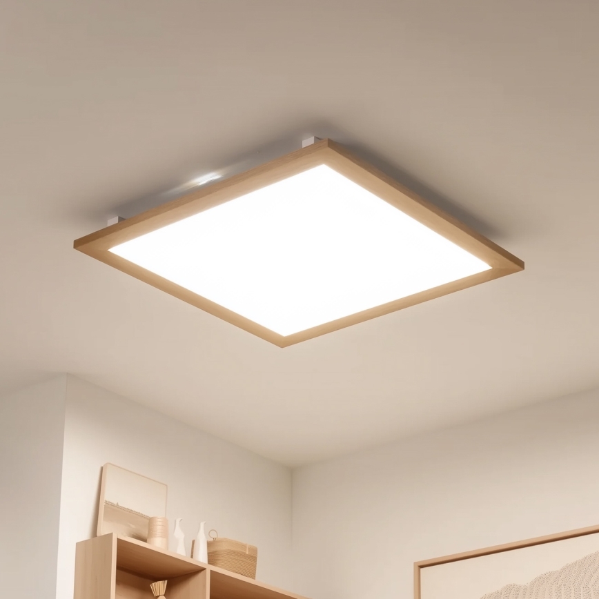 Plafonieră LED Brilagi SLIMFRAME WOOD LED/58W/230V 64x64 cm maro