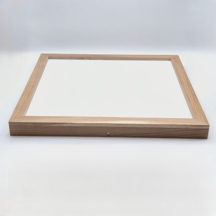 Plafonieră LED dimabilă pentru baie Brilagi WOODY FRAME LED/50W/230V stejar 60x60 cm 3000-6000K IP44 + telecomandă