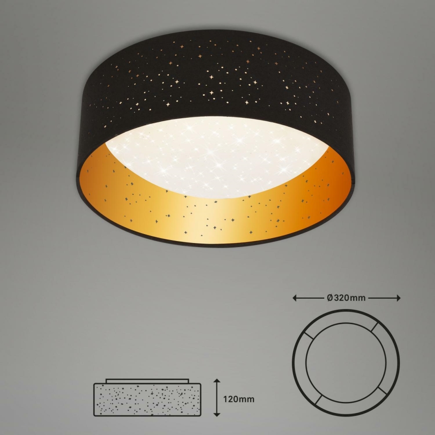 Plafonieră LED Brilo 3482-015 MAILA STARRY LED/12W/230V negru/auriu