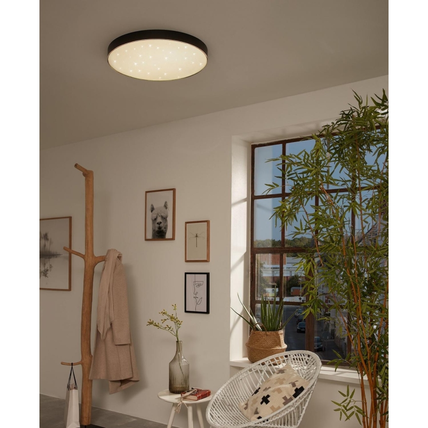 Plafonieră LED Briloner 7075-415 STAR SKY LED/24,5W/230V 4000K d. 38 cm negru