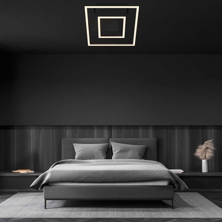 Plafonieră LED Briloner FRAME, 22 W, 230 V, 3000 K, 30 x 32 cm, neagră