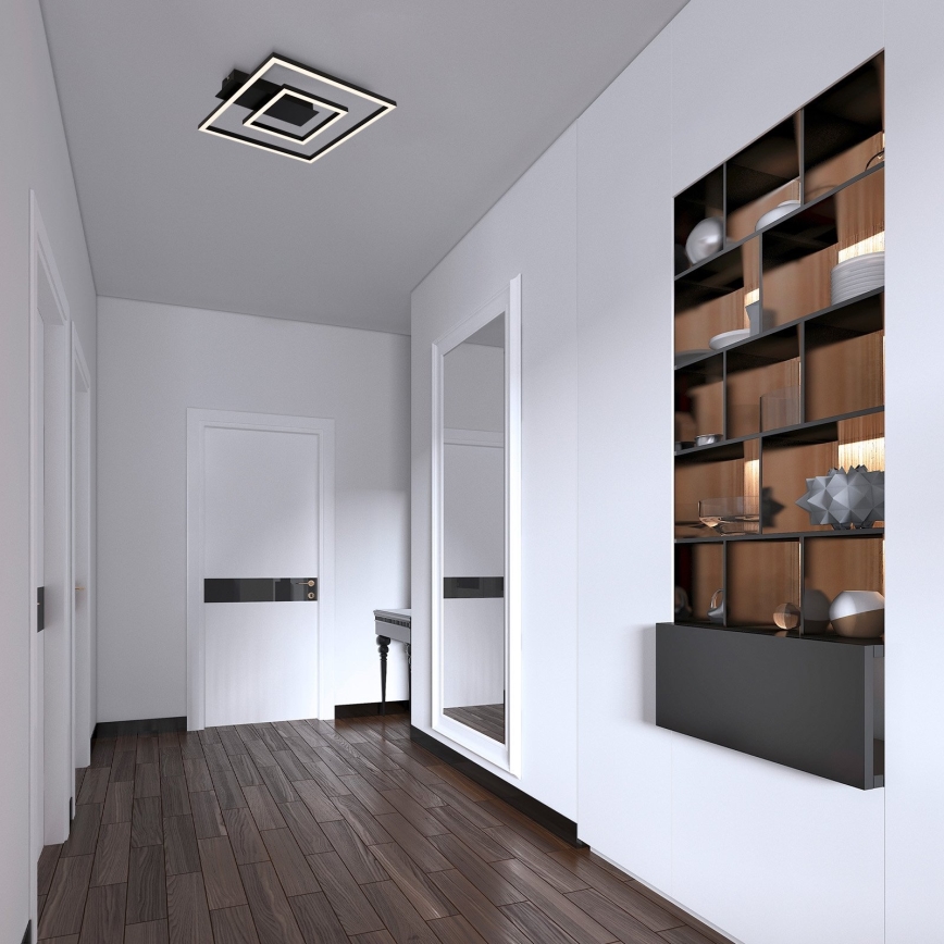 Plafonieră LED Briloner FRAME, 22 W, 230 V, 3000 K, 30 x 32 cm, neagră