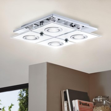Plafonieră LED CABO Eglo 54451, 4x GU10/3W/230V, 29x29 cm