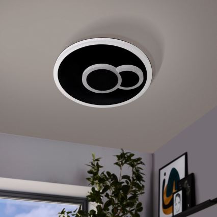 Plafonieră LED/7,8W/230V d. 20 cm neagră Eglo