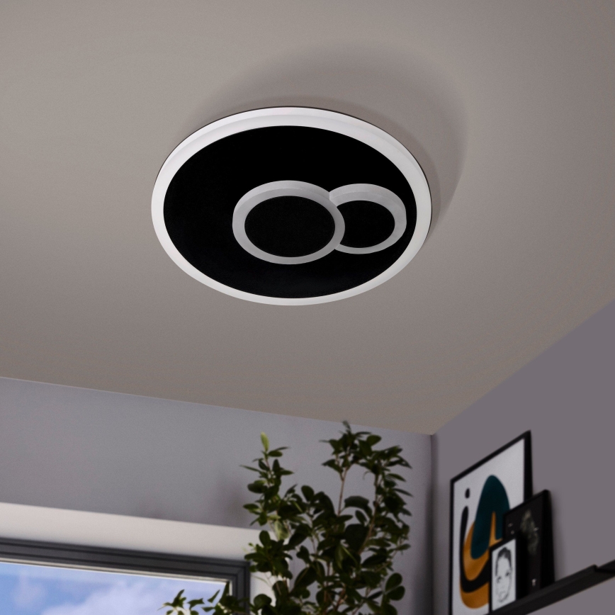 Plafonieră LED/7,8W/230V d. 20 cm neagră Eglo