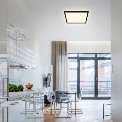 Plafonieră LED CADRE LED/22W/230V 42,2x42,2 cm neagră Briloner 7364-015