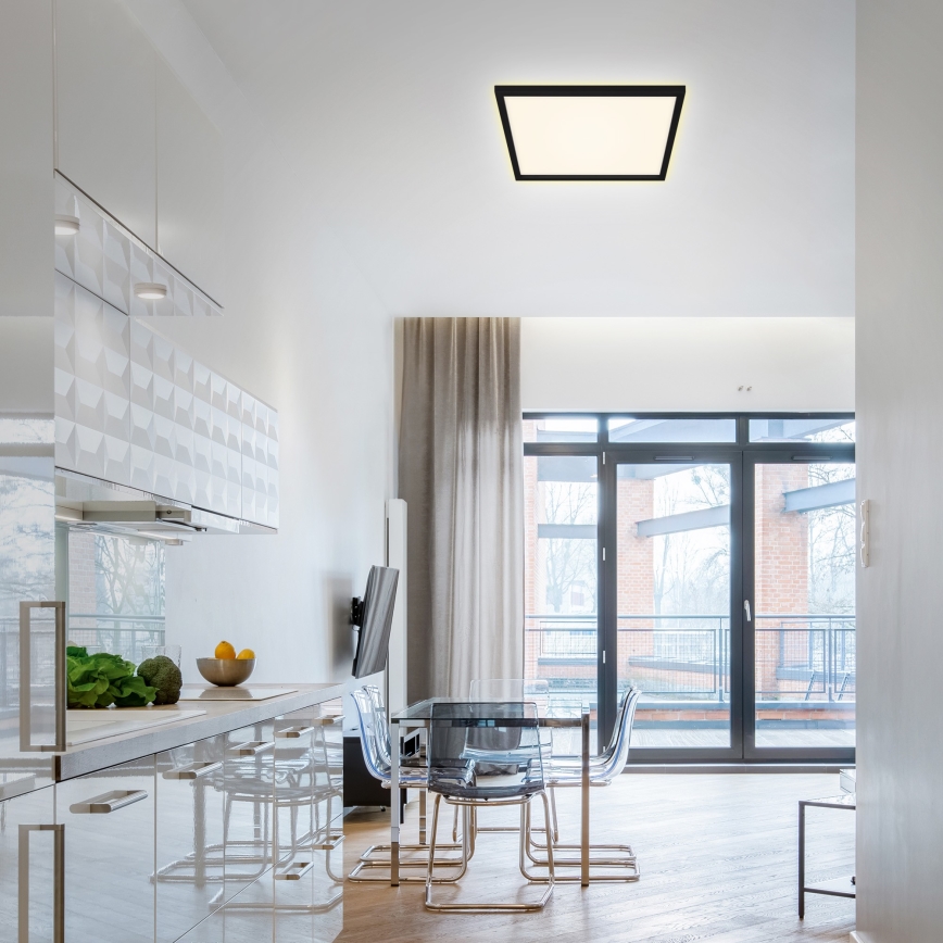 Plafonieră LED CADRE LED/22W/230V 42,2x42,2 cm neagră Briloner 7364-015