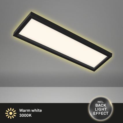 Plafonieră LED CADRE LED/22W/230V 58,2x20,2 cm neagră Briloner 7365-015