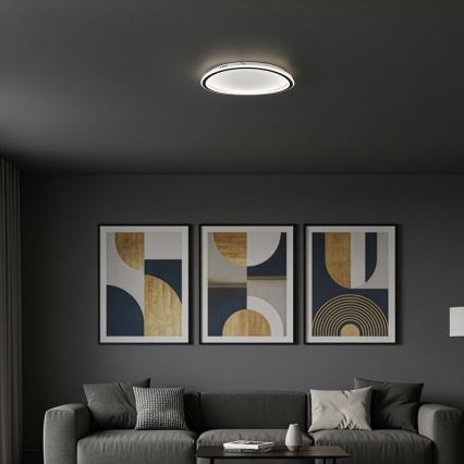Plafonieră LED CALI, 30 W, 230 V, Ø 40 cm, negru