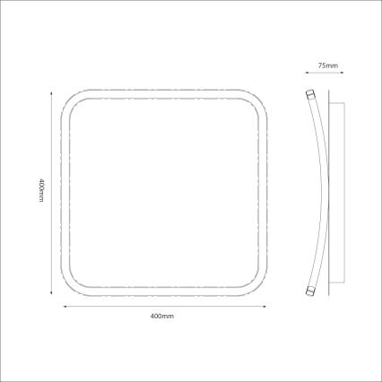 Plafonieră LED CALI 30W/230V 40x40 cm neagră