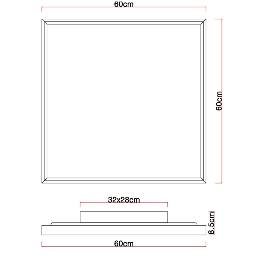 Plafonieră LED/36W/230V 60cm 2700/4500/6500K Globo