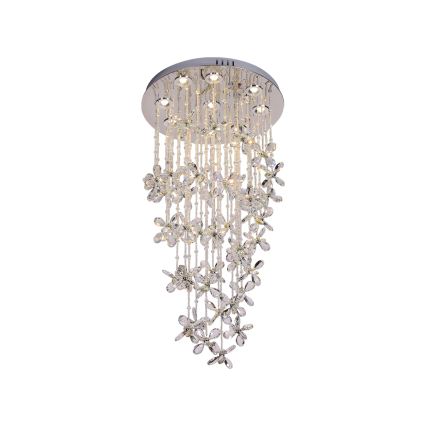 Lustră LED cu cristale SAMOA LED/30W/230V, Ø 40 cm, crom lucios + telecomandă