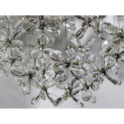 Lustră LED cu cristale SAMOA LED/30W/230V, Ø 40 cm, crom lucios + telecomandă