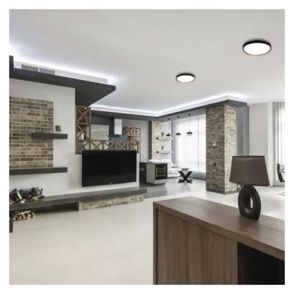 Plafonieră LED reglabilă pentru tavan ILVI LED/30W/230V 2700-6500K diam. 40 cm negru/bej + telecomandă