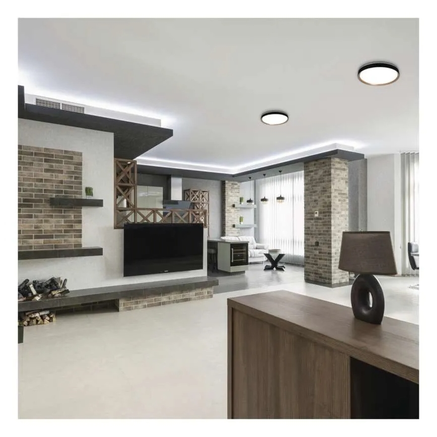 Plafonieră LED reglabilă pentru tavan ILVI LED/30W/230V 2700-6500K diam. 40 cm negru/bej + telecomandă
