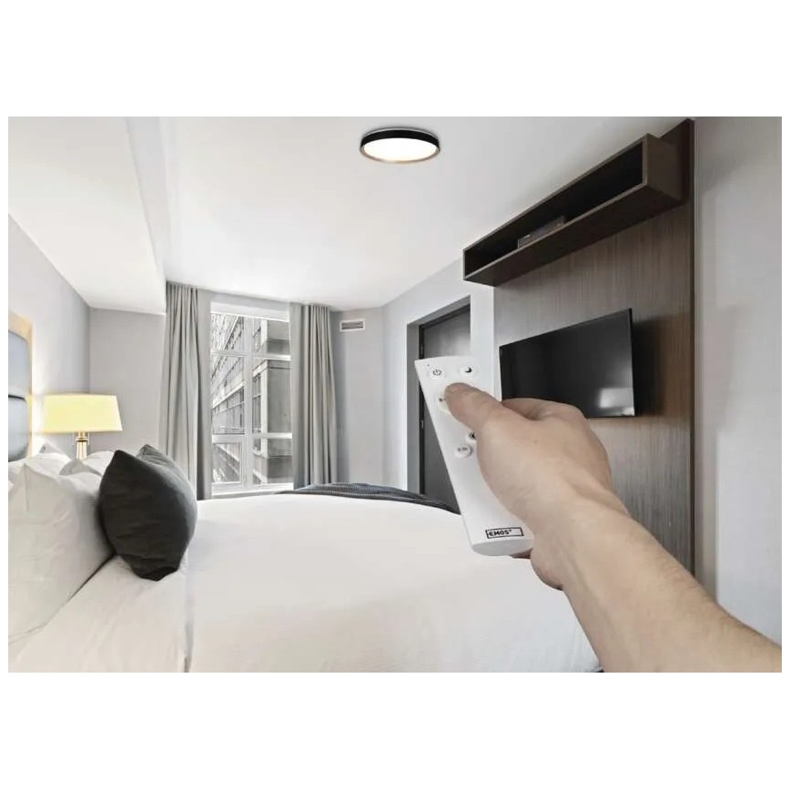 Plafonieră LED reglabilă pentru tavan ILVI LED/30W/230V 2700-6500K diam. 40 cm negru/bej + telecomandă